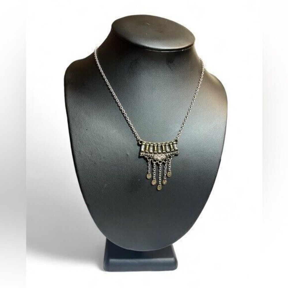 Art Deco‎ Women Fringe Rhinestone Symmetrical Costume Necklace